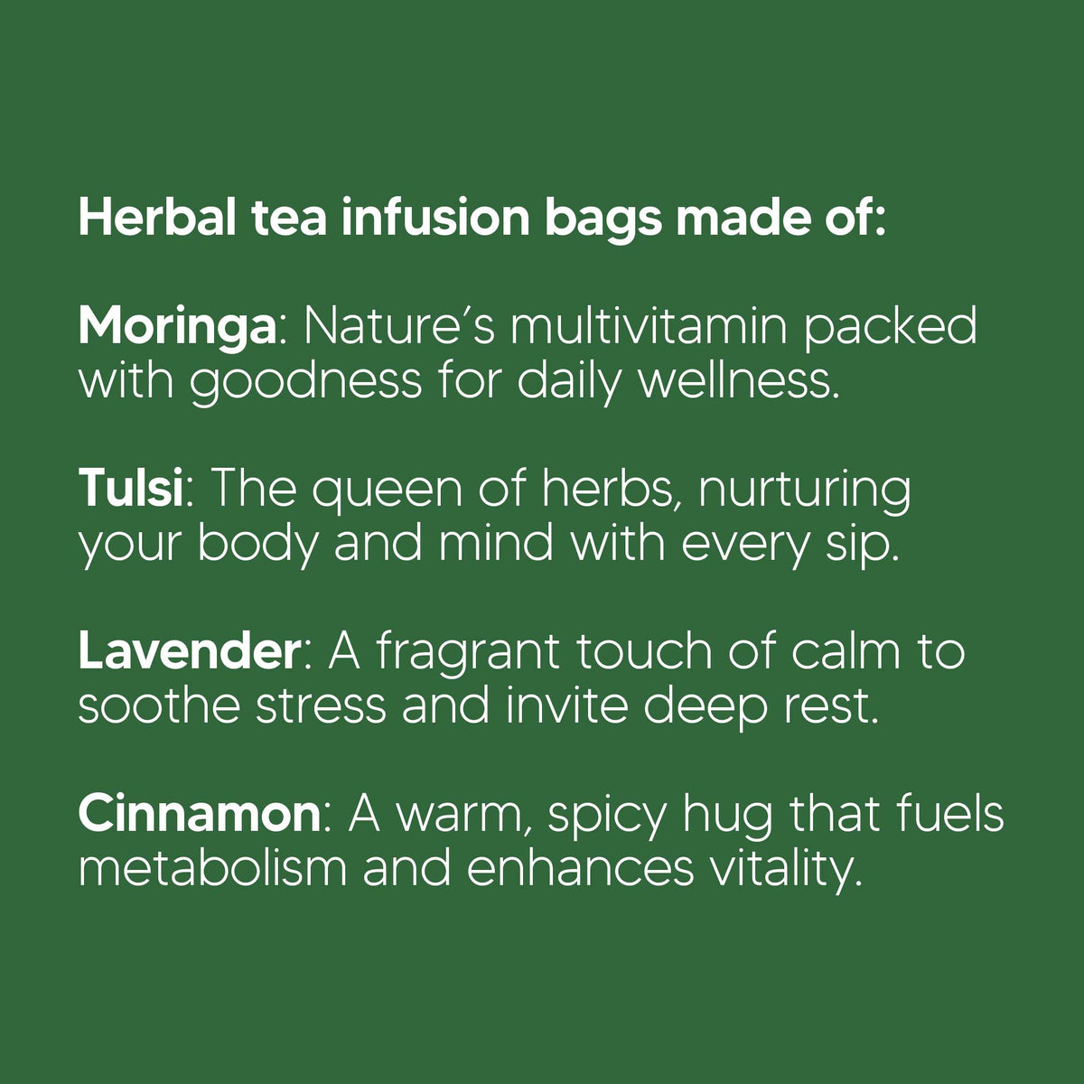 Moringa Herbal Tea Bags