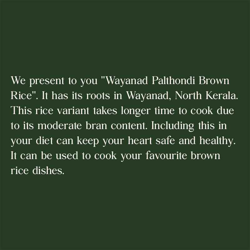 Wayanadan Palthondi Brown Rice - Thondi Rice